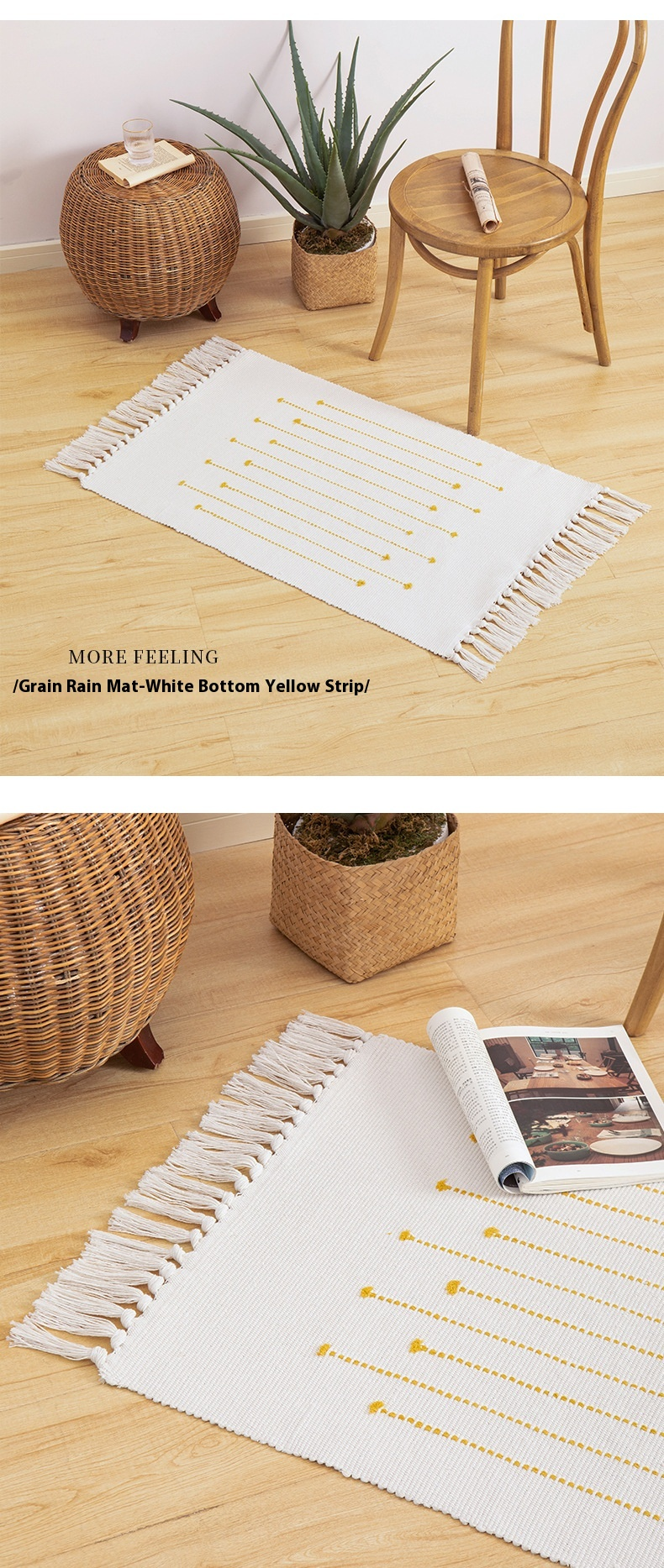 60x90 Floor Mat Door Mat Color Stripes Crescent Edge Cut Flower Bedroom Home All Match Style Home Shoe Mat_voghion.com