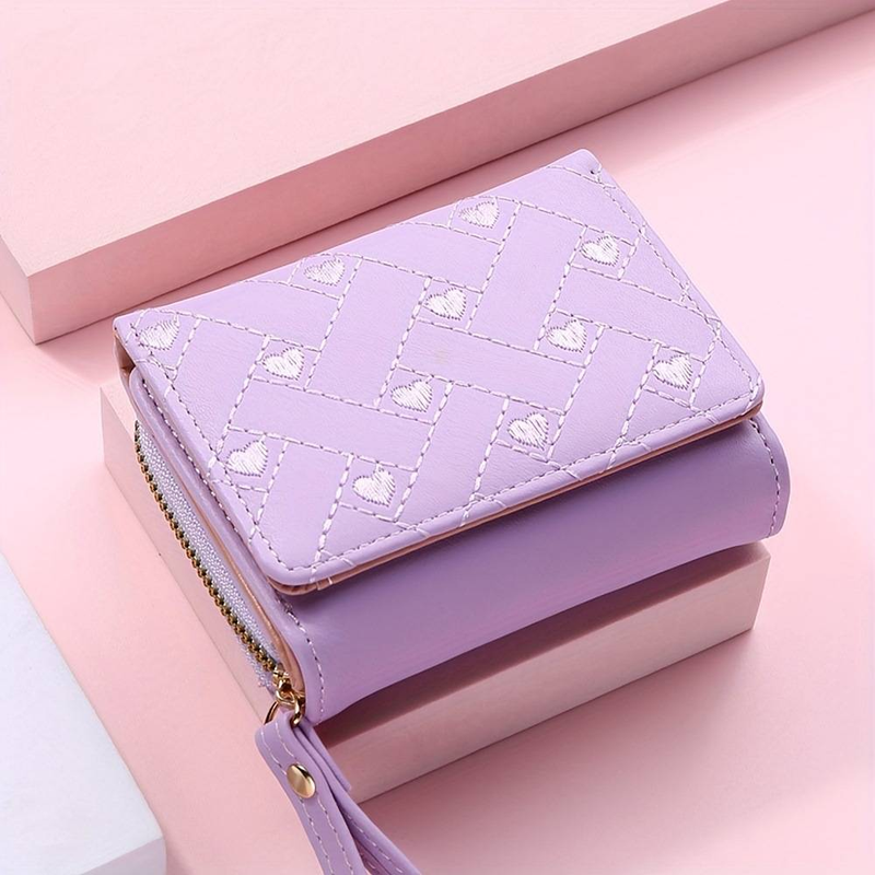 Monedero ultrafino con cremallera para hombre y mujer, diseño de lichi, corto, para guardar tarjetas, monedas y llaves._voghion.com