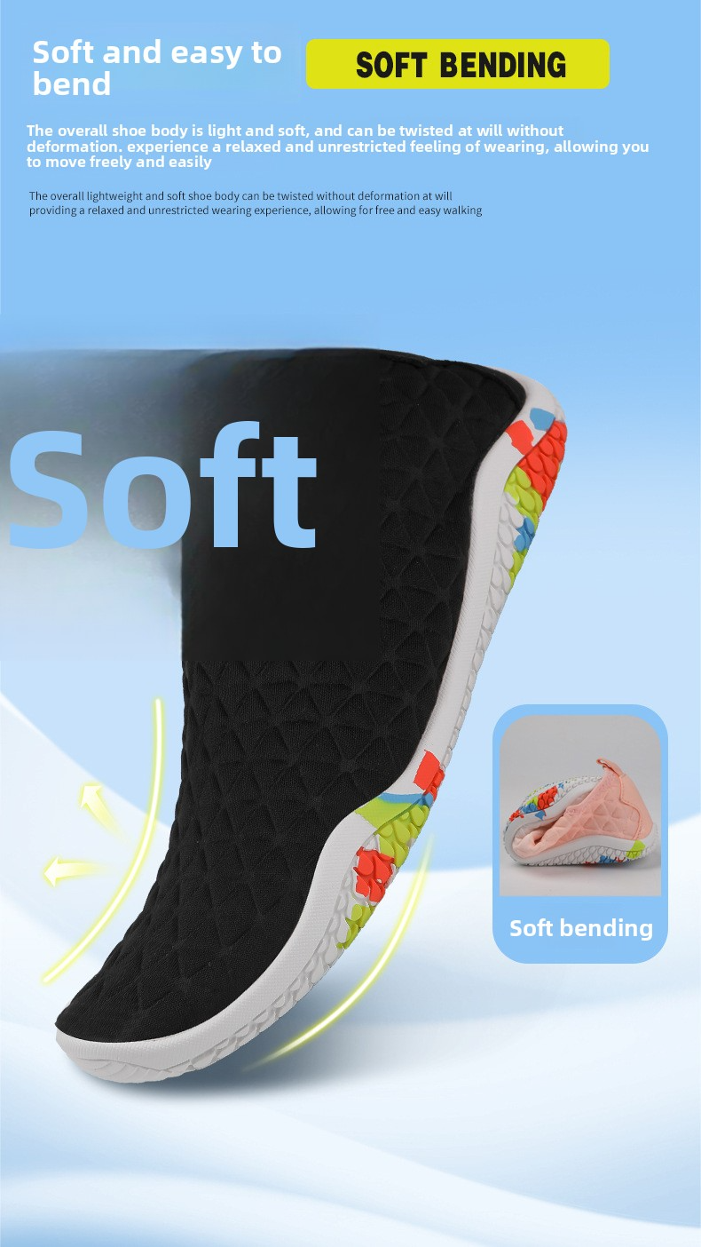 Scarpe da coppia a piedi nudi ad asciugatura rapida - Calzini acquatici ultraleggeri per spiaggia, yoga ed escursionismo | Suola antiscivolo in EVA | Uomo e donna_voghion.com