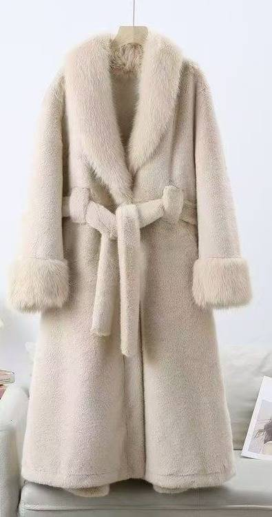 Luxus-Kunstpelzmantel mit Fuchskragen – Mittellange Winterjacke für Damen (M-XL)_voghion.com