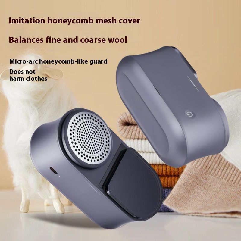 Rechargeable Fabric Shaver – Electric Lint Remover For Sweaters & Coats | Portable ABS Clothes Shaver With USB Charging (Blue/White)_voghion.com