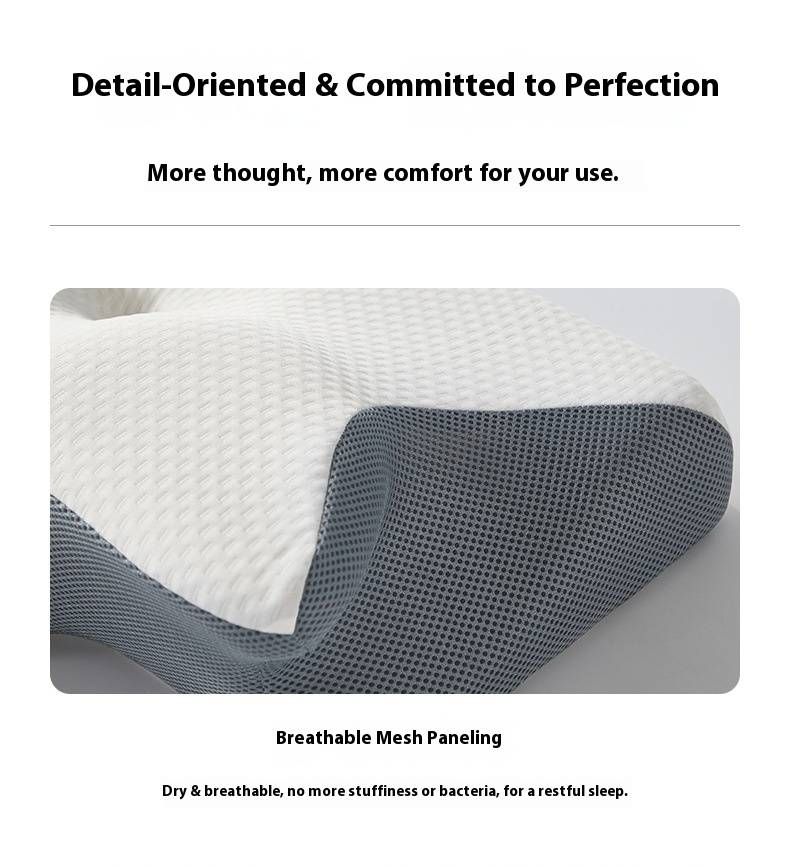 Butterfly Memory Foam Pillow For Side Sleepers – Ergonomic Neck Support Pillow With Cooling Fabric (58x36x14cm, 1-Pack)_voghion.com