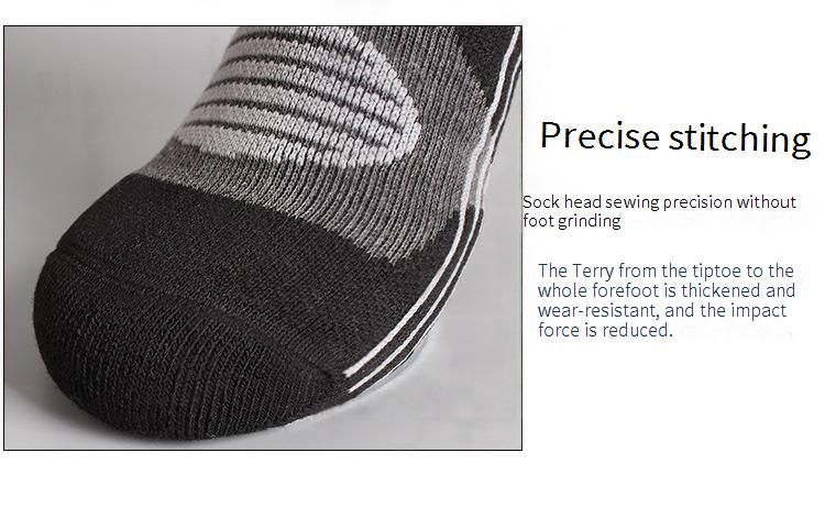 Chaussettes de ski professionnelles pour hommes et femmes - Chaussettes thermiques montantes respirantes avec semelle antidérapante et coussinée pour le snowboard et les sports d'hiver_voghion.com