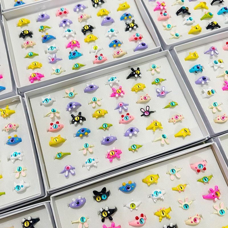 Childlike and Cute Cat Monster for Women's Fashion, Adjustable Opening, Index Finger Ring, Internet Celebrity,_voghion.com