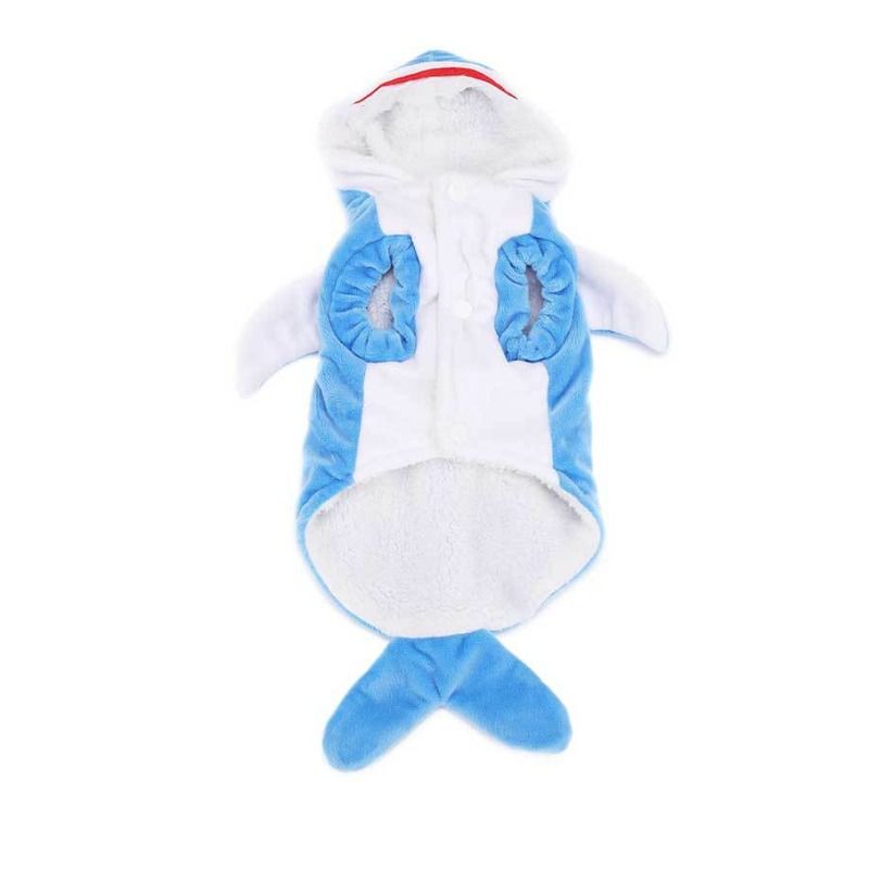 1pc Pet Products Shark Pet Clothes Winter And Autumn Warmth Halloween Universal Dog Clothes Cat Clothes Cat Supplies Blue_voghion.com