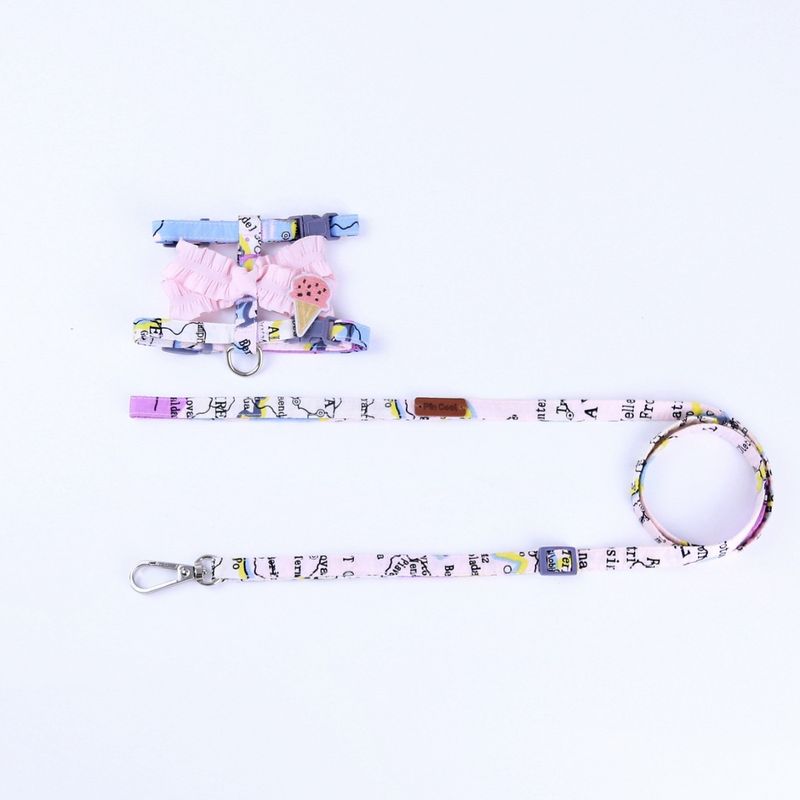 Ice Cream Special Leash Harness Set Walking Artifact Retractable Portable Anti-Tangle Pet Cat_voghion.com