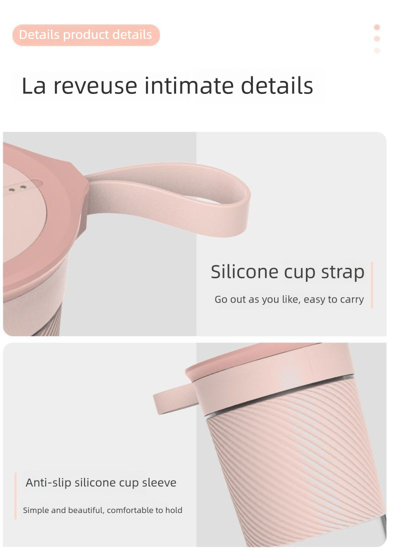 Lefansi Portable Mini Handheld Home Small Wireless Charging New Juicing With Lid Juice Cup Travel_voghion.com