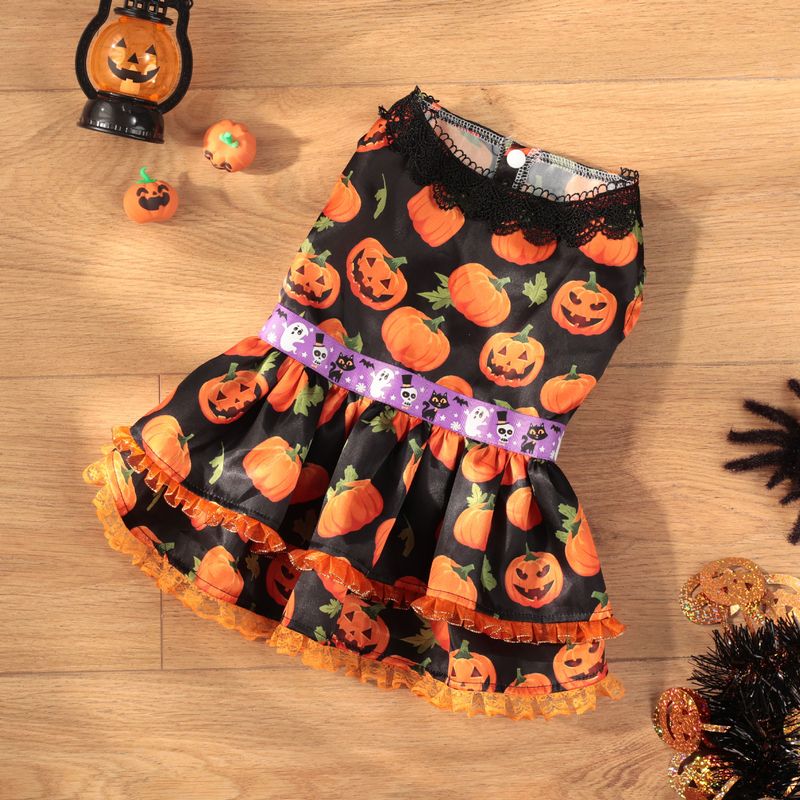 Neu Haustier Hund Kleidung Mittlere Und Kleine Hunde Halloween Kürbis_voghion.com