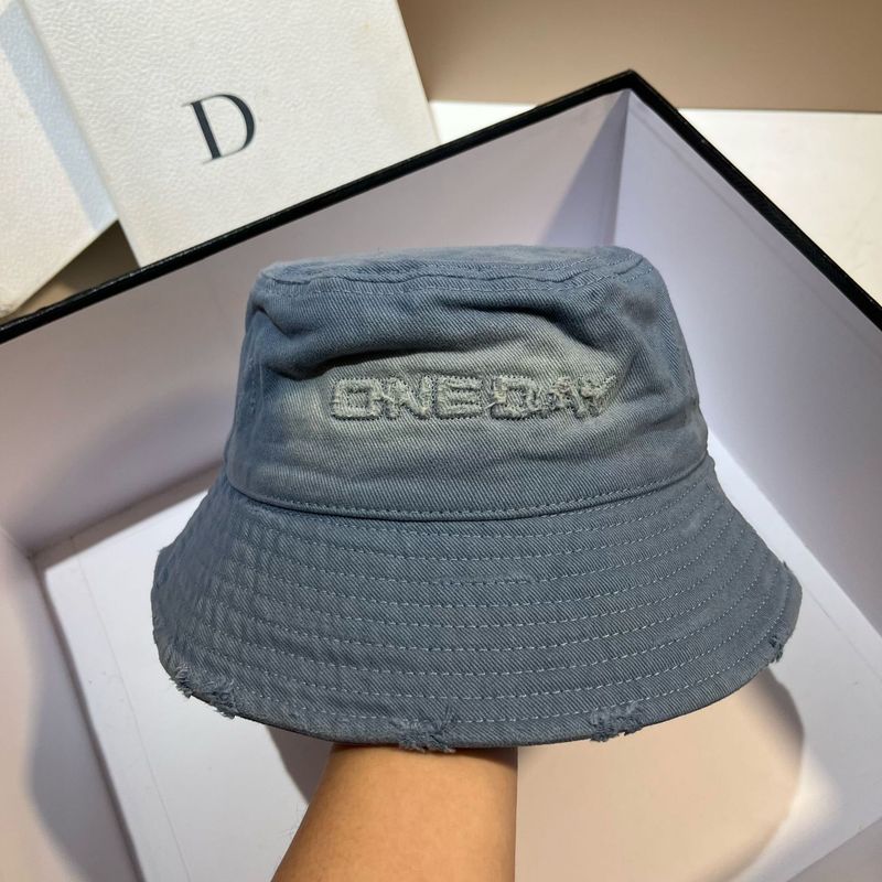 2025 American Washed Brushed Cotton Fisherman Spring And Autumn New Style Ripped Embroidered Letters Casual Outdoor Travel_voghion.com