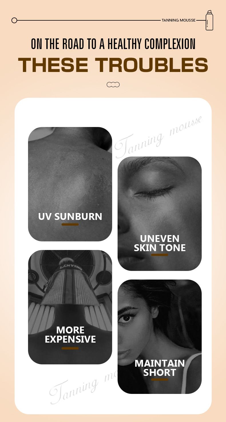 FORMBO Tanning Mousse Strand Udendørs Solfri Selvbruner Hud Bronze Hvedefarve_voghion.com