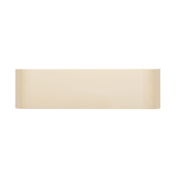 TREXM Unique Modern Rounded Silhouette And Smooth Surface Console Table With 2 Drawers For Living Room And Entryway( Apricot Cream)_voghion.com