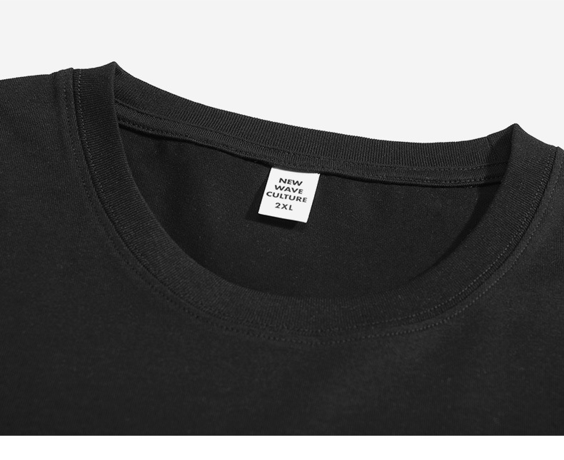 Men's Clothing Round Neck Short Sleeve t Shirt Spring And Summer Heavy 220g Loose Large Size Couple Bottoming Shirt_voghion.com