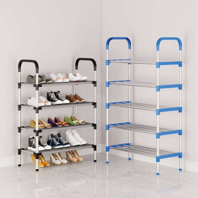 Zapatero metálico de 6/8 capas, ideal para entrada, dormitorio y sala de estar. Zapatero independiente, resistente y compacto._voghion.com