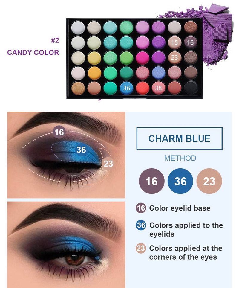 Lidschattenpalette mit 40 Farben – Erdtöne mit mehrschimmernden Finishes, ideal für Punk, erdige Töne, chinesischen Chic und ästhetisch minimalistische Make-up-Stile_voghion.com