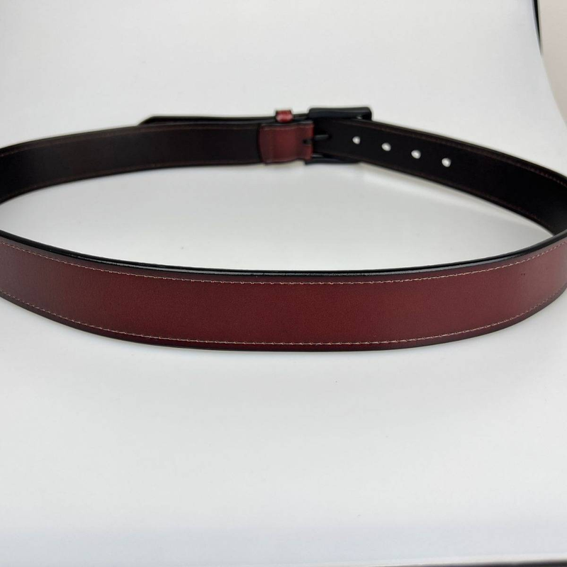 Ceinture en cuir véritable pour homme - Style cowboy classique avec coutures et fermeture à boucle pour jeans et pantalons_voghion.com