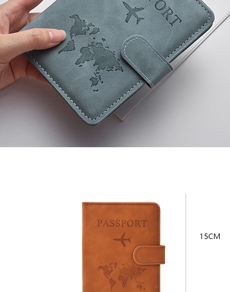 Étuis pour passeport en cuir PU avec boucle magnétique, porte-passeport multifonctionnel, durable, anti-magnétique, antivol_voghion.com