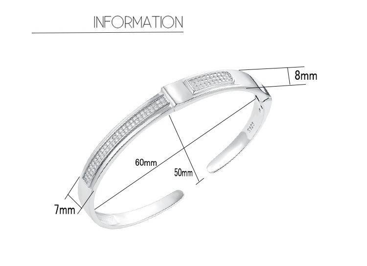 Women's Jewelry Elegant Moissanite Bracelet In 925 Sterling Silver, Full Diamond Accents, Fashionable & Versatile Design For Everyday Wear_voghion.com