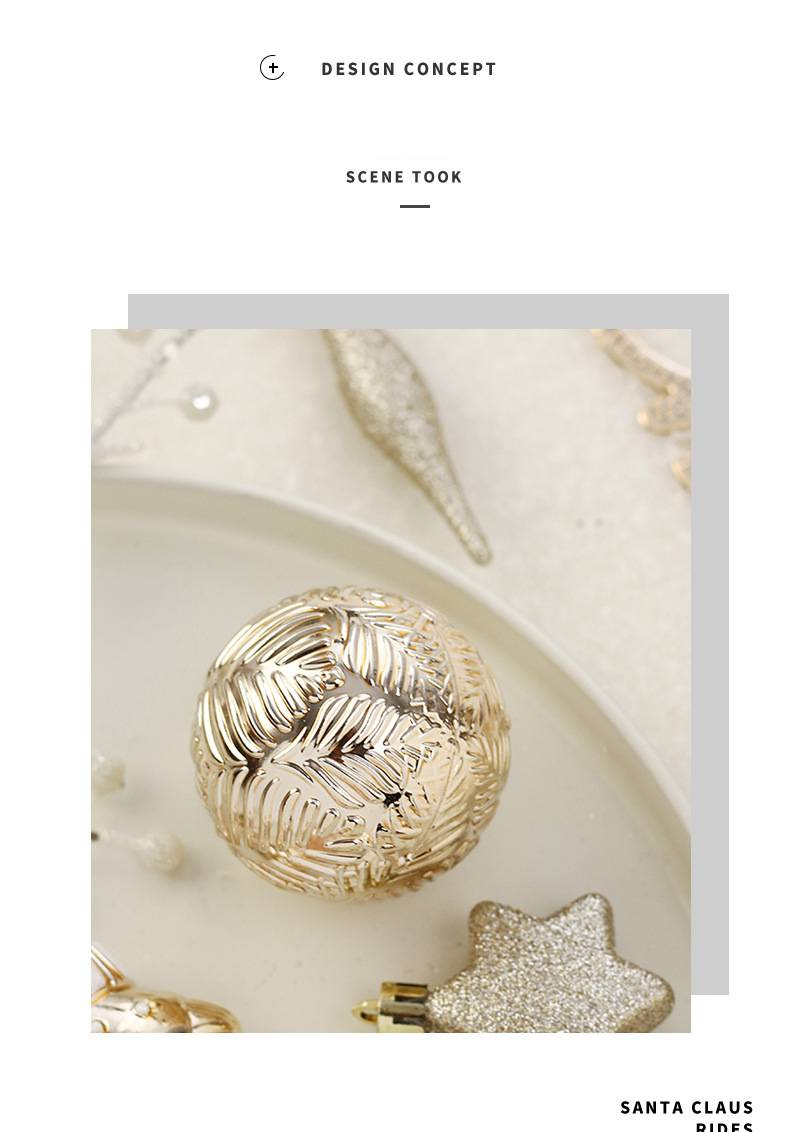 Christmas 70s Tree Ornaments Set - Colorful Painted Star Topper & Hanging Balls Decorations For Holiday Party Gift Home Decor_voghion.com