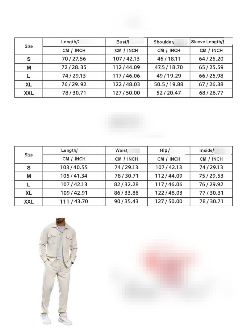 Completo sportivo casual da uomo in due pezzi con semplice giacca con risvolto, tasca con bottoni e pantaloni dritti_voghion.com