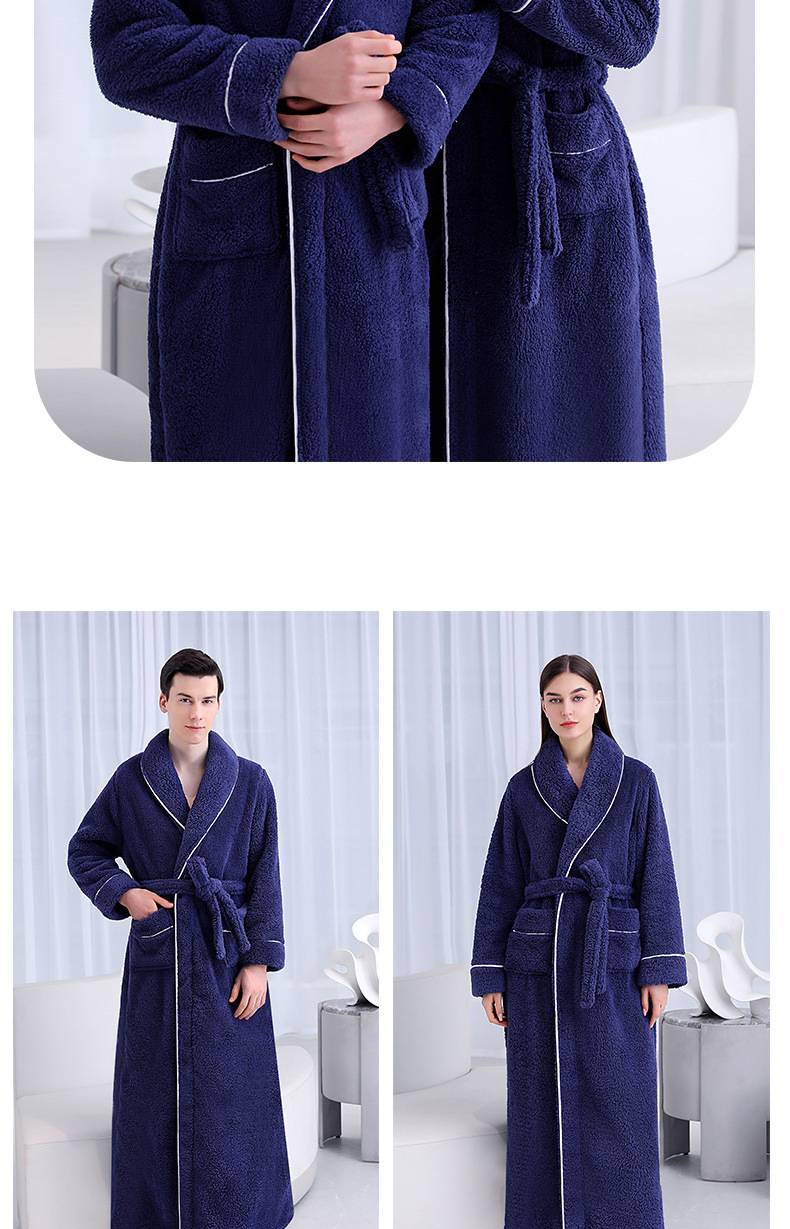 Underwear & Sleepwears Premium Extra-Long Plush Fleece Bathrobe For Couples – Ultra Soft & Warm Winter Robe With Oversized Fit For Men & Women_voghion.com