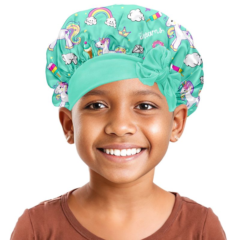 Neu Kinder Band Stil Schlafmütze Einhorn Druck Schmetterling Haar Kappe Chirdren Motorhaube_voghion.com