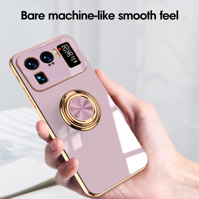 Shockproof Cover Fir Xiaomi Mi 12 Pro 11T 10T Pro Mi 11 Ultra 11 Lite 4G 5G Poco F3 Luxus Plating Ring Holder Protectiv_voghion.com
