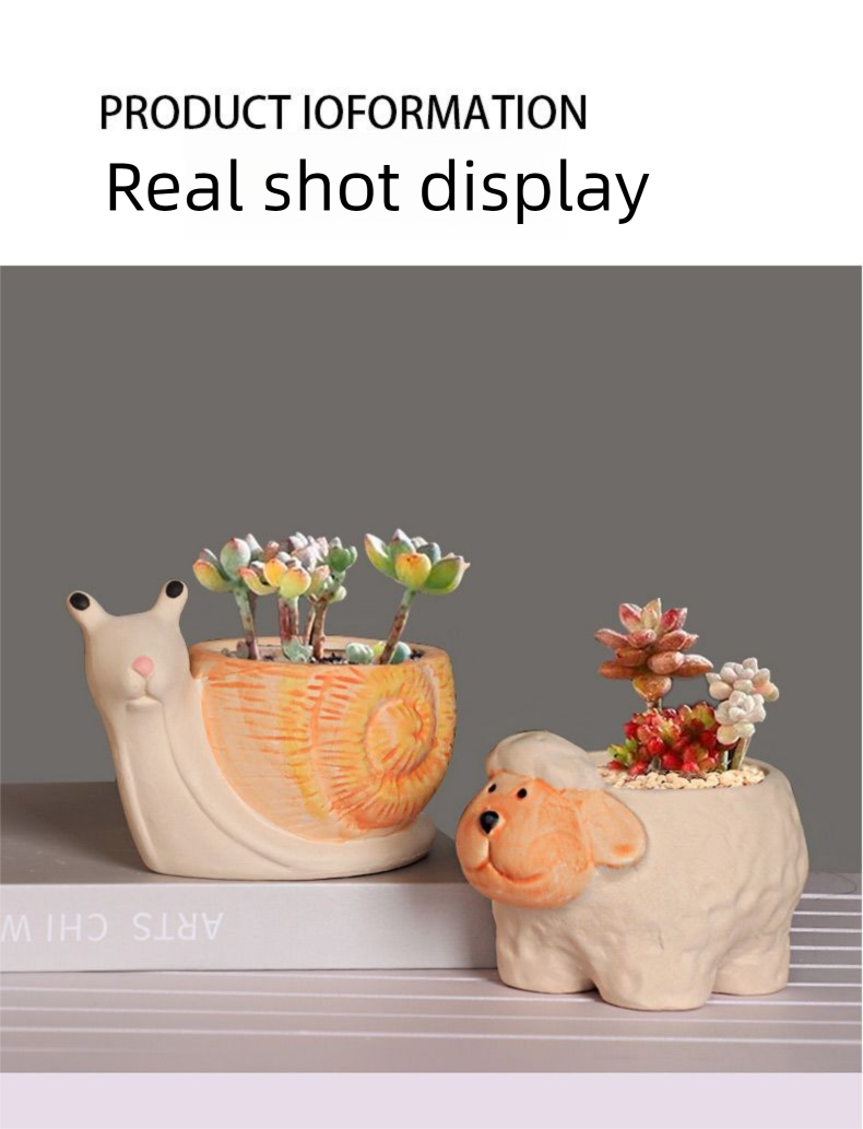 Cartoon Animal Ceramic Flower Clearance Sale Exquisite Small Large Diameter Cute Succulent Special Pot Desktop_voghion.com