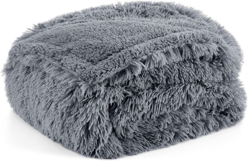 Lange Haare PV Fleece Sherpa Haustier wasserdichte Decke verdickte Matte Hundebett_voghion.com