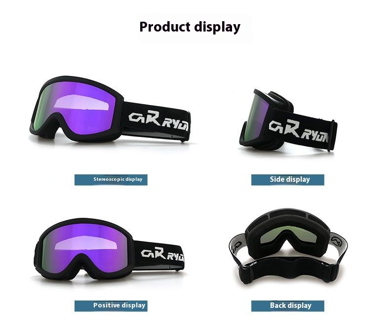 Cylindrical double-layer anti fog ski adult myopia windproof snow goggles, goggles equipment_voghion.com
