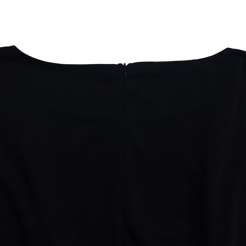Roupas femininas moda verão feminina gola redonda cor sólida cintura alta tamanho grande perna larga macacão_voghion.com