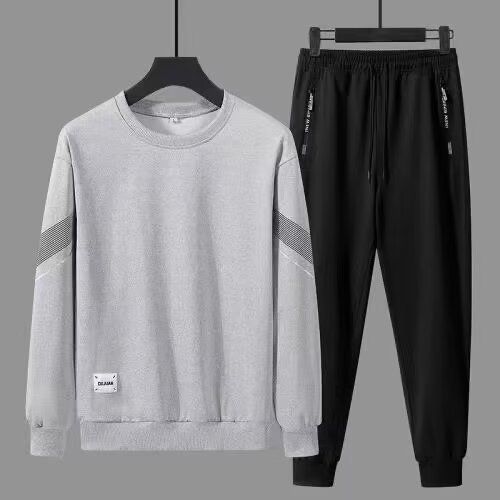 Fermuarlı Cepli Sonbahar Siyah Uzun Kollu Sweatshirt ve Eşofman Altı İki Parçalı Takım Trend Marka Runnin Sports Erkek_voghion.com