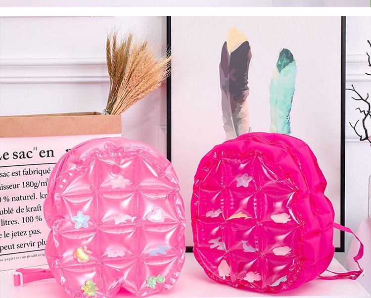 New Inflatable Load Reduction Backpack PVC Inflatable Bag Children's Primary School Schoolbag Jelly Color Cartoon Backpack_voghion.com