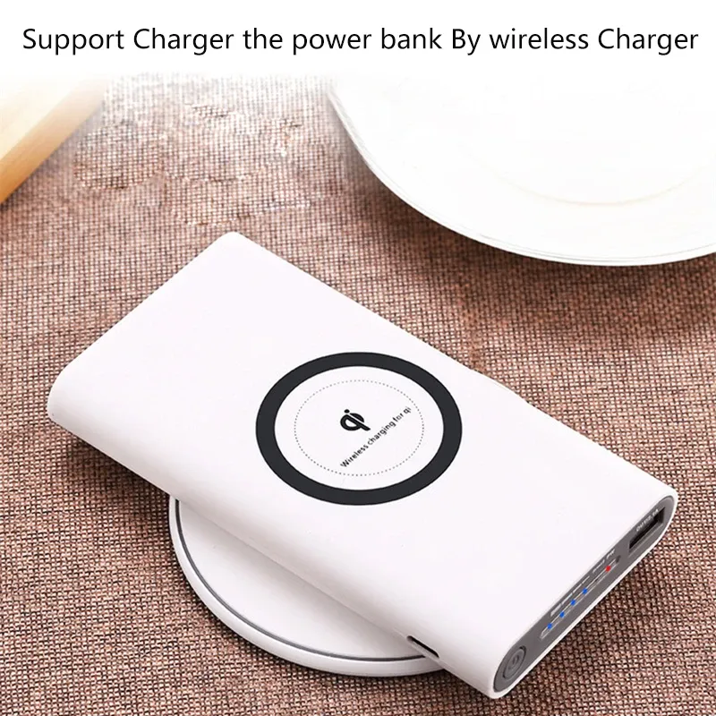 iPhone X XR XS Max Samsung Note 8 S10 S9 S8 Plus S7 Powerbank için 10000mAh Qi Kablosuz Şarj Cihazı_voghion.com