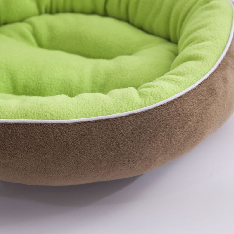Suede Round Dog Warm Cat Detachable Pet Bed_voghion.com