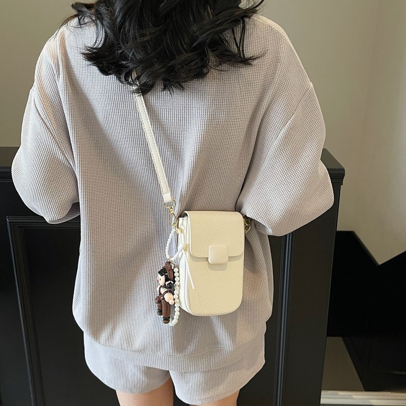 Niche Design Mini Phone For Women 2025 Summer New Fashion Textured Magnetic Buckle Shoulder Crossbody Bag_voghion.com