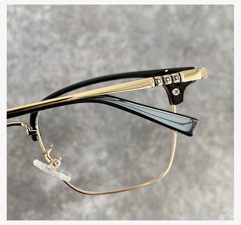 Moda Moda Anti-Luce Blu Classico Donna Uomo Ultraleggero Montatura in Metallo Ufficio Computer Occhiali Protezione Occhi Nero_voghion.com