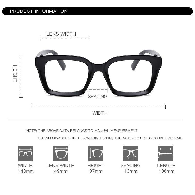 New Arrivals RUOBO Reading Glasses For Women Men Squre Frame Computer Anti Fatigue Hyperopia Eyeglass Presbyopia Diopter_voghion.com