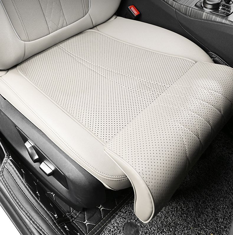 For Tesla Model 3 Y Leather Non-Slip Car Seat Extended With Rest Driver Memory Foam Leg Cushion Pad Cover_voghion.com