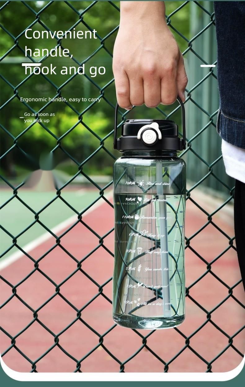 Dual Spout Sports Bottle 1.2L - High Temperature Resistant, Large Capacity Water Bottle For Men, Gym & Outdoor_voghion.com