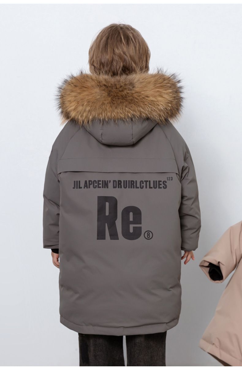 Boys' Winter Puffer Jacket With Hood - Lightweight Warm Down Coat For Kids, Water-Resistant Outerwear, Loose Fit, Zipper Closure, Multiple Colors_voghion.com