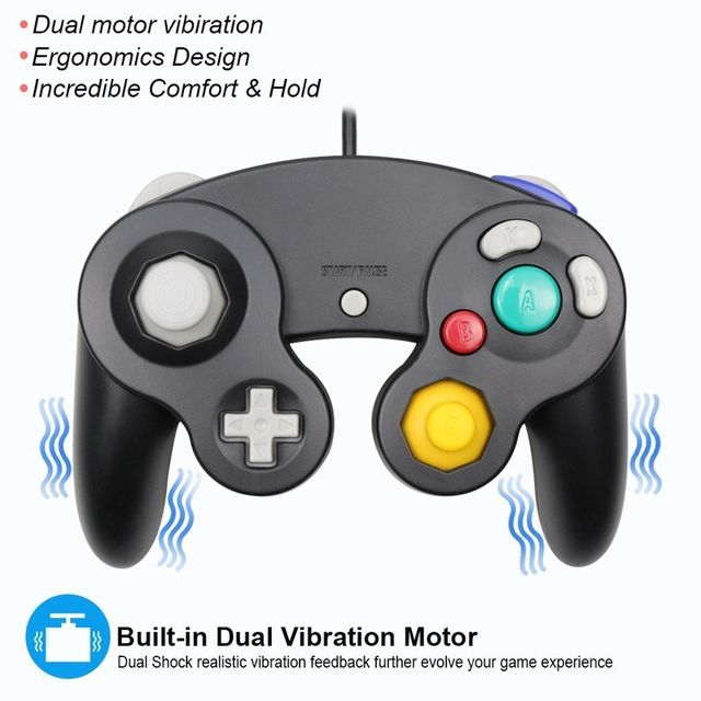 Gamecube kontrollerhez USB vezetékes kézi joystick kompatibilis Nintendo NGC GC kontrollerhez MAC számítógéphez PC gamepad_voghion.com
