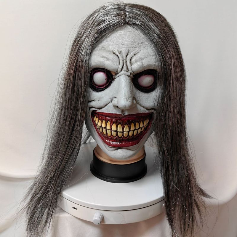 Maska za pola lica Bijela maska demona za lice Kostur Horor Cosplay Maska egzorcista_voghion.com