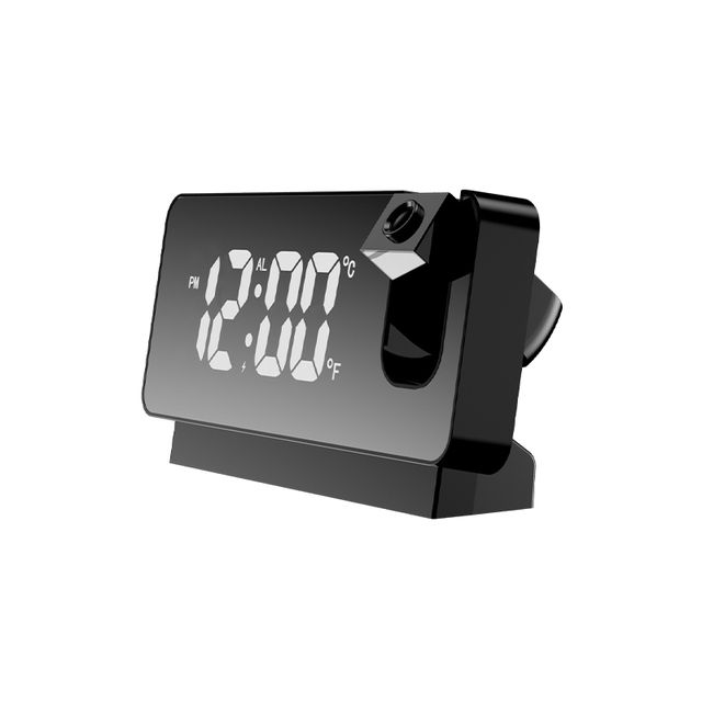 LED Digital Projection Alarm Clock Table Electronic Alarm Clock with Projection Time Projector Bedroom Bedside Clock_voghion.com