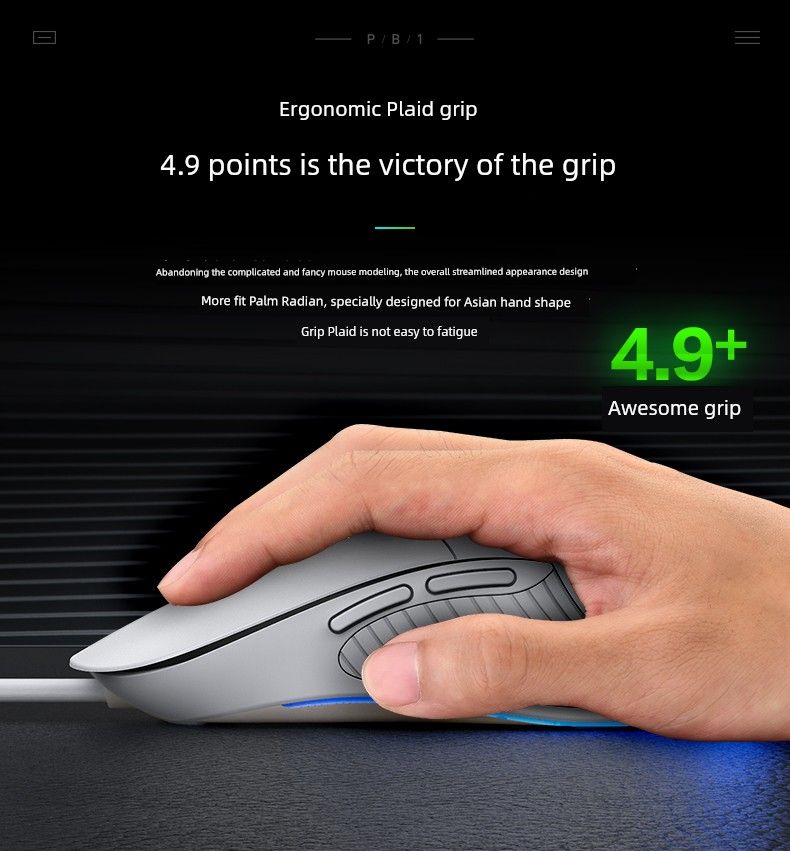 Inphic PB1 Mute Nical Wired Mouse_voghion.com