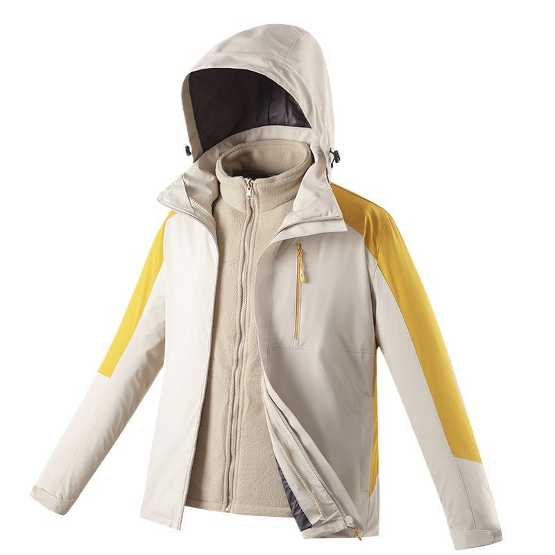 Giacca 3 in 1 da uomo e da donna, alpinismo, antivento, impermeabile, con fodera in pile staccabile, cappotto da esterno per coppia_voghion.com