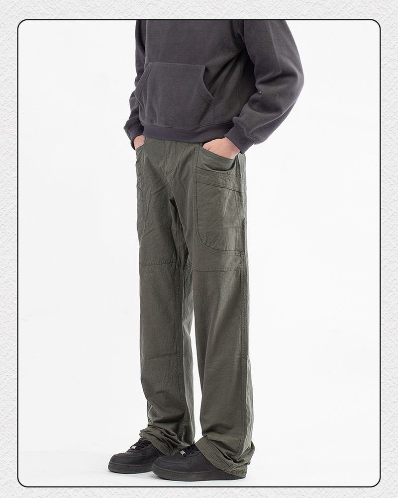 Clean Fit Cargo Pants For Men – Vintage Workwear Style With Multi-Pockets (Relaxed Straight Cut, Lightweight Cotton, Urban Utility Aesthetic)_voghion.com