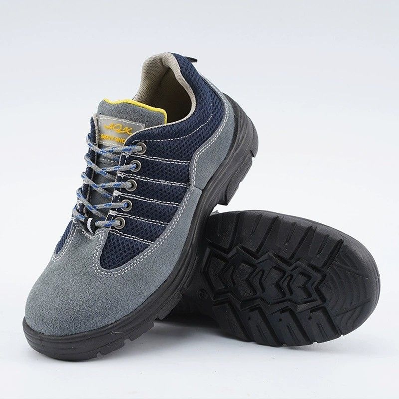 Scarpe protettive di sicurezza per saldatura elettrica leggere estive in pelle bovina traspirante anti-sfondamento e anti-perforazione da uomo_voghion.com