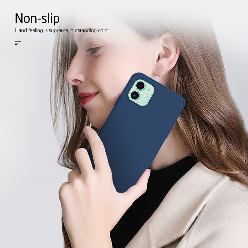 Original Liquid Silicone Phone Case For iPhone 12 Pro Max 12pro 12 mini ifone 12max Protect Camera_voghion.com
