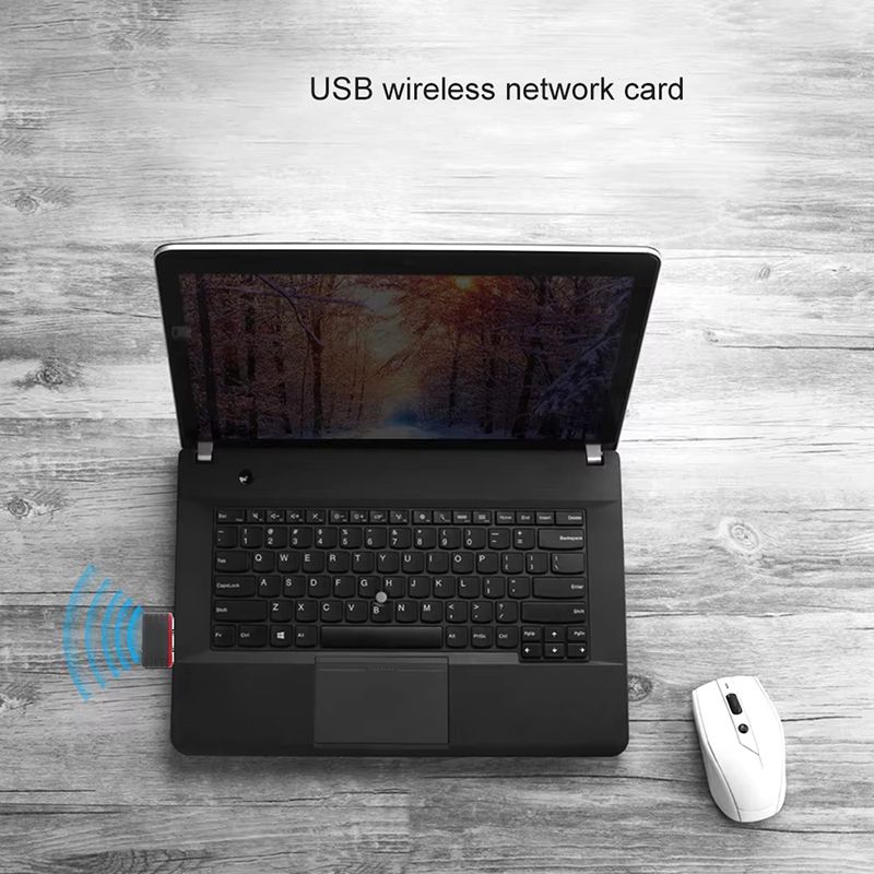 Mini USB Wireless Receiver Dongle Network Card External RTL8188 WiFi 6 Adapter 802.11n Antenna 150Mbps For PC Computer_voghion.com