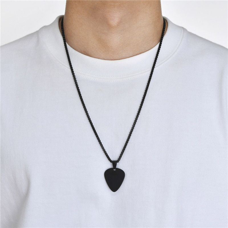 2025 New Arrivals New LetAPI men's pendant, vintage stainless steel guitar necklace_voghion.com